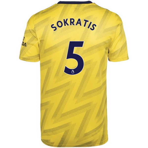 Trikot Arsenal NO.5 Sokratis Auswarts 2019-20 Gelb Fussballtrikots Günstig